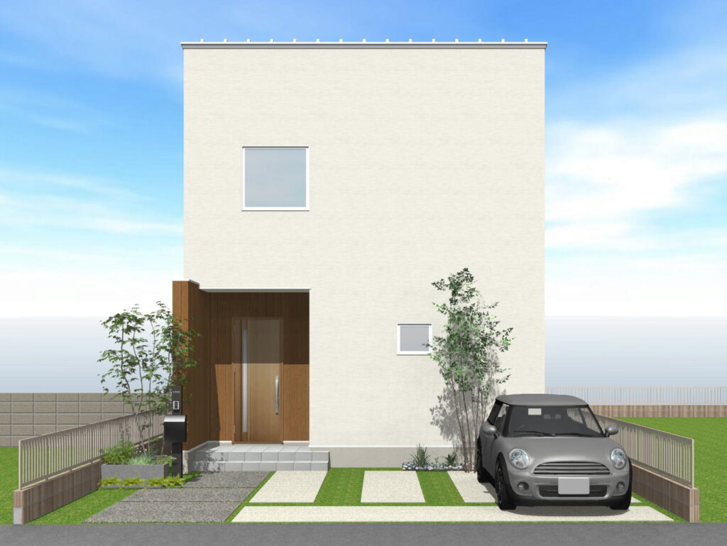 ストークガーデン西大寺松崎2号地モデルハウスの完成予想外観パース