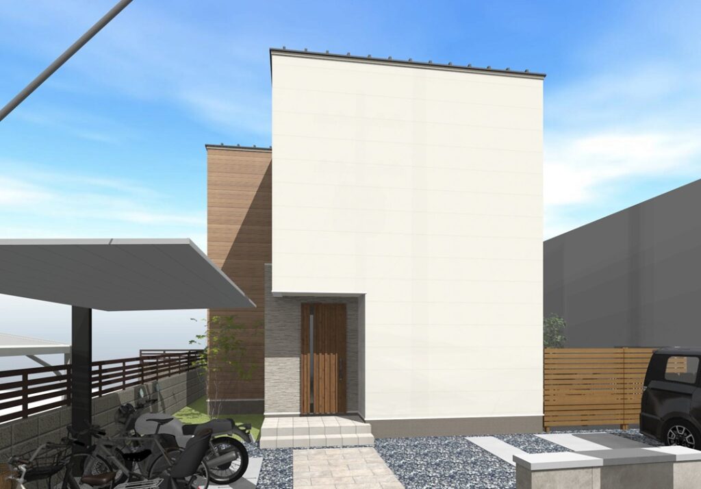 建物価格：1892万円
／土地面積：198.34㎡（59.99坪）：実測
／建物面積：92.74㎡（28.04坪）