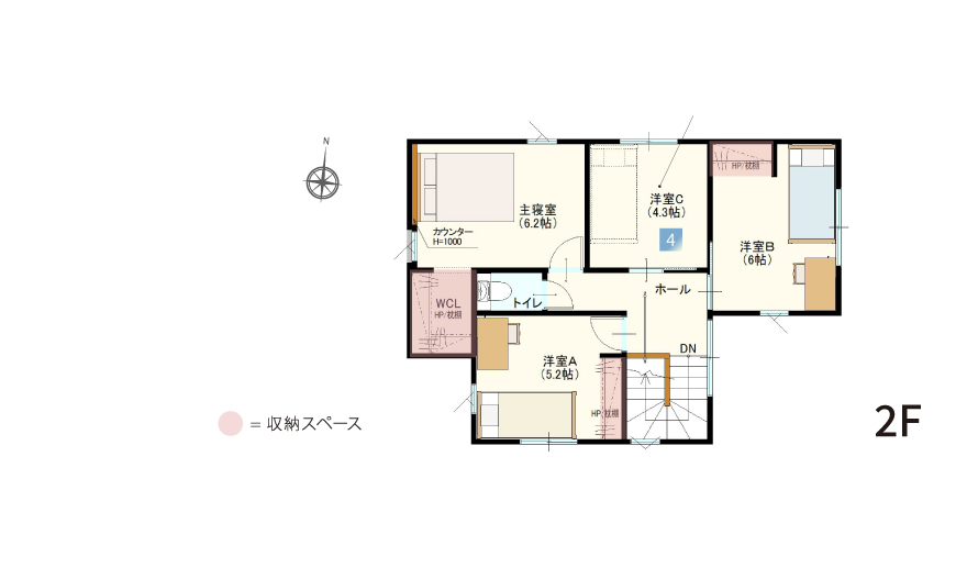 1号地2階平面図