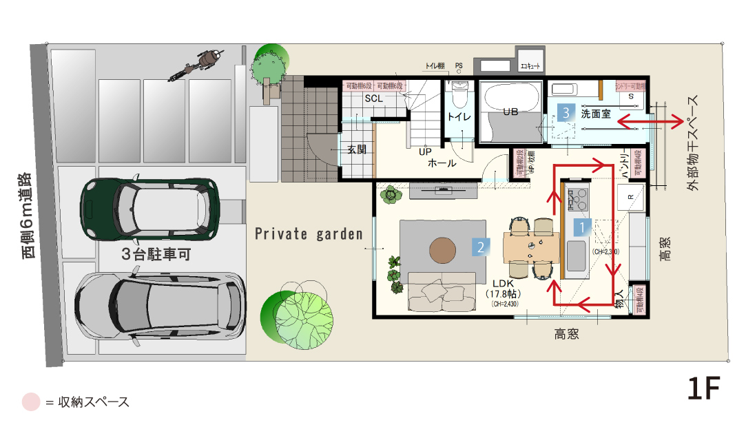 3号地1階平面図